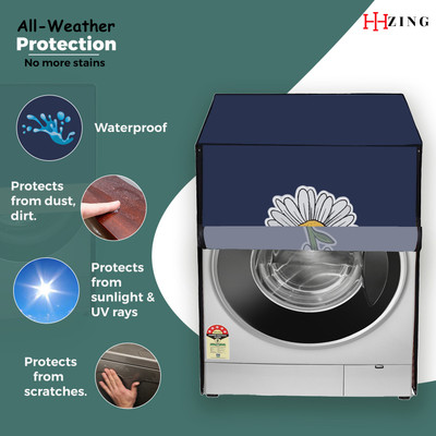 Hizing Front Loading Washing Machine  Cover(Width: 63 cm, Blue)