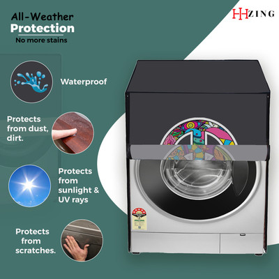 Hizing Front Loading Washing Machine  Cover(Width: 64 cm, Grey)