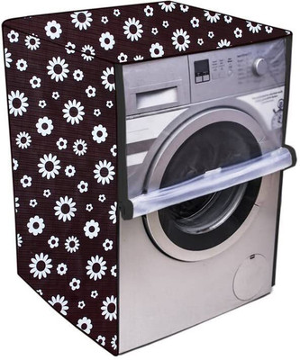 KingMatters Front Loading Washing Machine  Cover(Width: 63 cm, BROWN, WHITE)