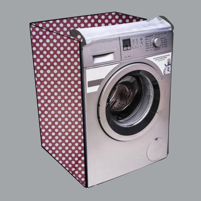 Nitasha Front Loading Washing Machine  Cover(Width: 64 cm, White, Pink)