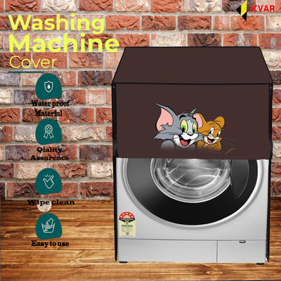 KVAR Front Loading Washing Machine  Cover(Width: 61 cm, Brown)