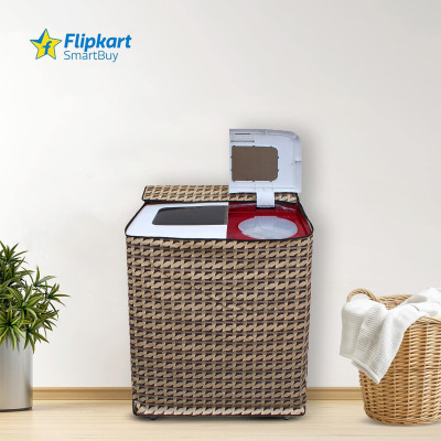 Flipkart SmartBuy Semi-Automatic Washing Machine  Cover(Width: 83 cm, Brown, Beige)