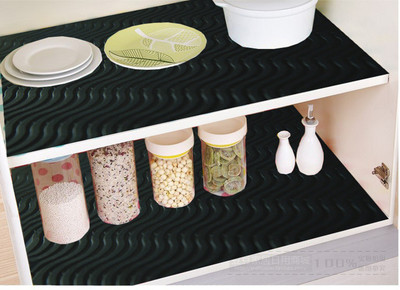 KUBER INDUSTRIES Fridge Mat(Width: 48 cm, Black)