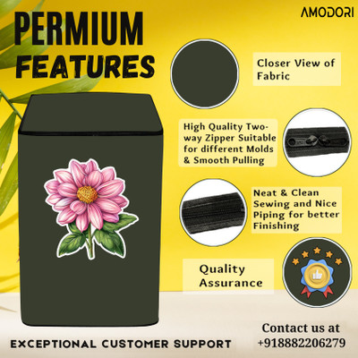 Amodori Top Loading Washing Machine  Cover(Width: 67 cm, Green, Multicolor)