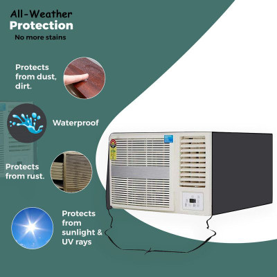 Hizing Air Conditioner  Cover(Width: 69.52 cm, Grey)