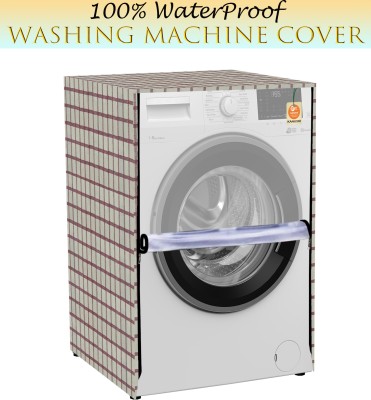 Kanushi Industries Front Loading Washing Machine  Cover(Width: 58 cm, Beige, Maroon, Trasparent)