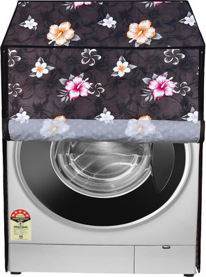Homeify Front Loading Washing Machine  Cover(Width: 63 cm, Wenge, White)
