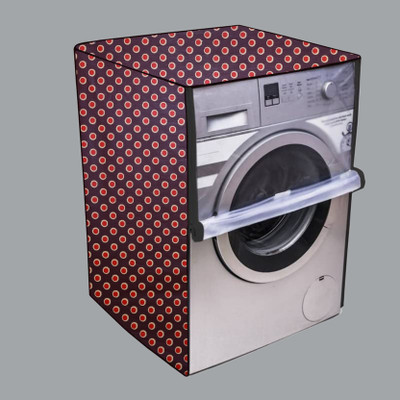 Nitasha Front Loading Washing Machine  Cover(Width: 61 cm, Brown, Red)