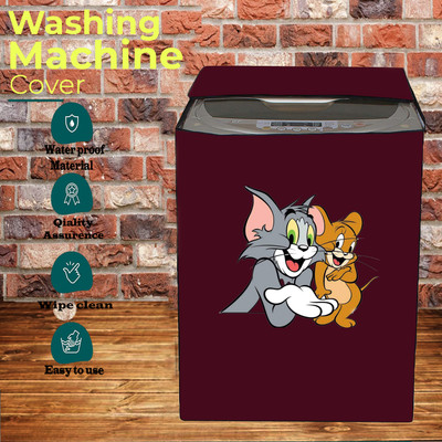 KVAR Top Loading Washing Machine  Cover(Width: 67 cm, Maroon)