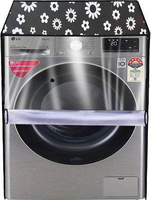 Homeify Front Loading Washing Machine  Cover(Width: 63 cm, Black, White)