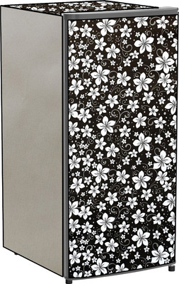 ANSH HOME Refrigerator  Cover(Width: 53.086 cm, Black, White)