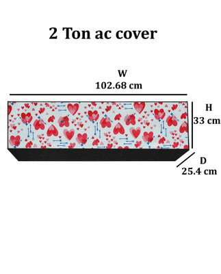 AAVYA UNIQUE FASHION Air Conditioner  Cover(Width: 102.68 cm, Red,White)