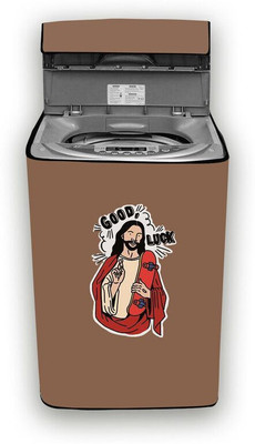 Hizing Top Loading Washing Machine  Cover(Width: 54 cm, Beige, Red)