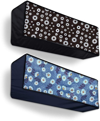 Lala Maneet Air Conditioner  Cover(Width: 111.7 cm, White Flower Combo)