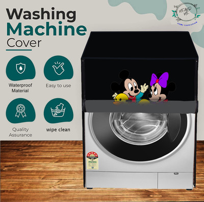 ME AND ME Front Loading Washing Machine  Cover(Width: 69 cm, Black, Yellow)