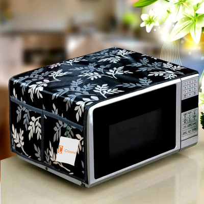 Crosmo Microwave Oven  Cover(Width: 54.61 cm, Black, white, Grey)