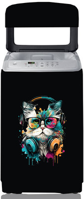 KVAR Top Loading Washing Machine  Cover(Width: 69 cm, Black)