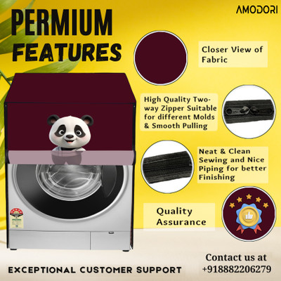 Amodori Front Loading Washing Machine  Cover(Width: 61 cm, Maroon, Pink)