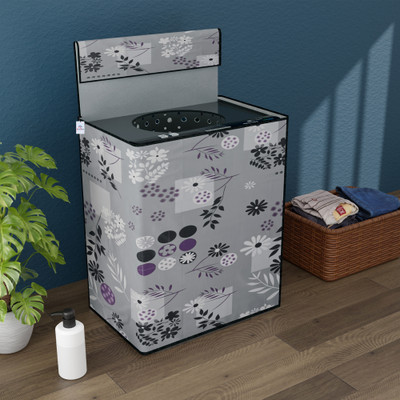 Heart Home Top Loading Washing Machine  Cover(Width: 60 cm, Grey)