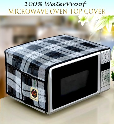 Comfort House Microwave Oven  Cover(Width: 86.56 cm, Black, White)