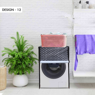 Glassiano Front Loading Washing Machine  Cover(Width: 60.96 cm, Grey)