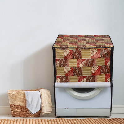 Dream Care Front Loading Washing Machine  Cover(Width: 66.04 cm, Yellow, Maroon)