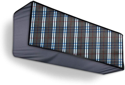 MW PRINTS Air Conditioner  Cover(Width: 111.8 cm, Grey, Blue)