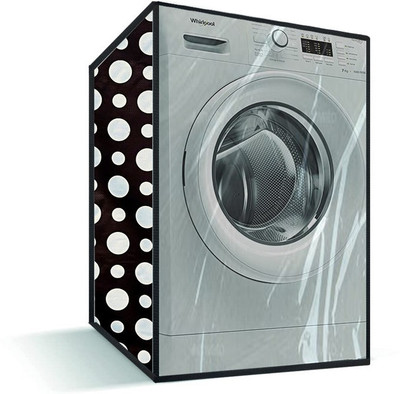 Delideal Front Loading Washing Machine  Cover(Width: 67 cm, Black, White)