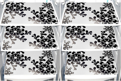 LooMantha Fridge Mat(Width: 28 cm, White Black)