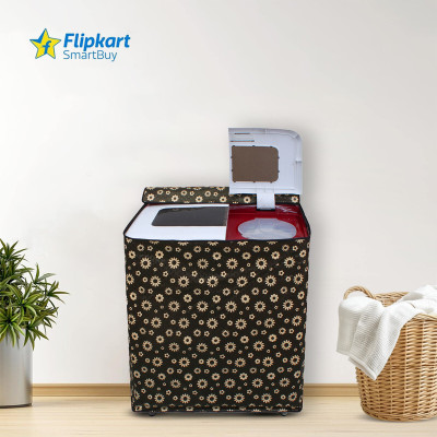 Flipkart SmartBuy Semi-Automatic Washing Machine  Cover(Width: 80 cm, Brown, Beige)