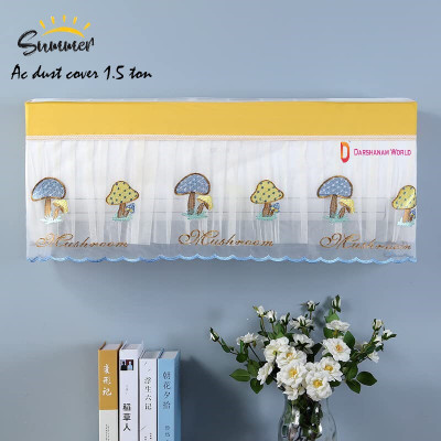 DARSHANAM WORLD Air Conditioner  Cover(Width: 97 cm, YELLOW, WHITE)