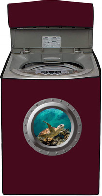 SIMSSOLUTIONS Top Loading Washing Machine  Cover(Width: 61.6 cm, Maroon)
