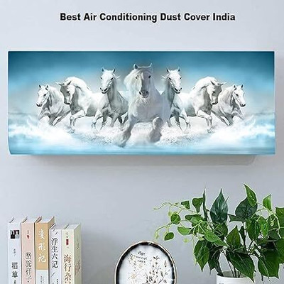 Shreeshann Air Conditioner  Cover(Width: 97 cm, Black,White)