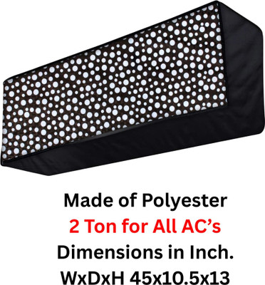 BZILO Air Conditioner  Cover(Width: 111 cm, Black White Dot)