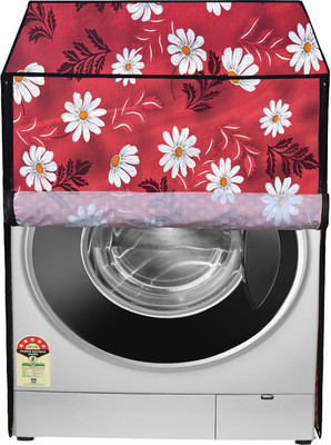 Homeify Front Loading Washing Machine  Cover(Width: 68 cm, White, Maroon)