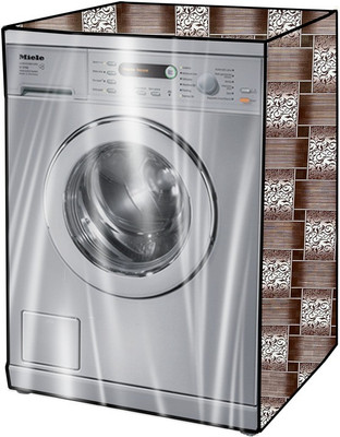 KVAR Front Loading Washing Machine  Cover(Width: 65 cm, White, Brown)