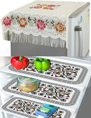 Crosmo Refrigerator  Cover(Width: 53 cm, Multicolor)