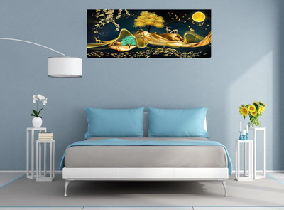 CASA FURNISHING Air Conditioner  Cover(Width: 97 cm, GOLD, BLACK, MULTICOLOR)