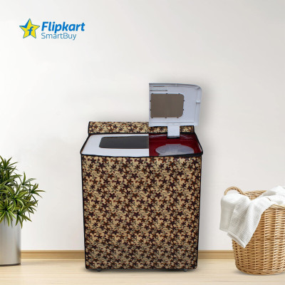 Flipkart SmartBuy Semi-Automatic Washing Machine  Cover(Width: 89 cm, Beige, Brown)