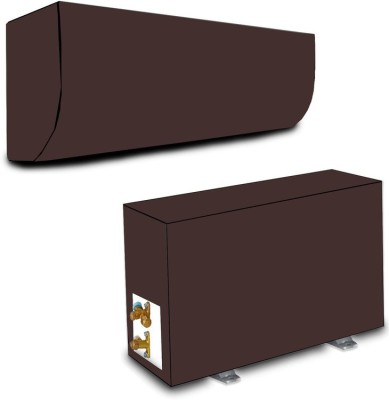 JM Homefurnishings Air Conditioner  Cover(Width: 86 cm, Brown)