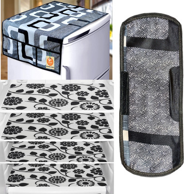 Kanushi Industries Refrigerator  Cover(Width: 99 cm, Grey)