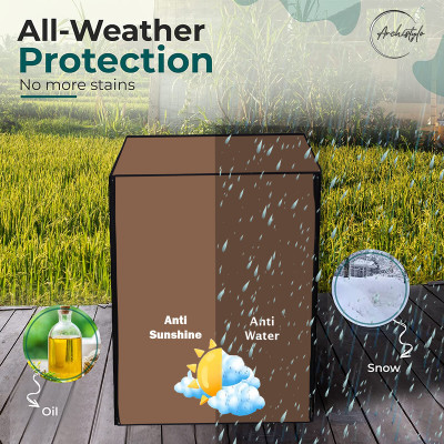 Archistylo Front Loading Washing Machine  Cover(Width: 69 cm, Beige)