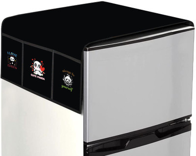 ME AND ME Refrigerator  Cover(Width: 56 cm, Black)