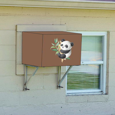 JM Homefurnishings Air Conditioner  Cover(Width: 72 cm, Beige)