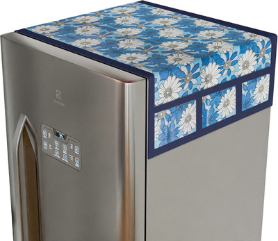 KUBER INDUSTRIES Refrigerator  Cover(Width: 98 cm, Blue)