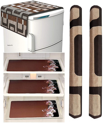 RichBox Refrigerator  Cover(Width: 54 cm, Brown)