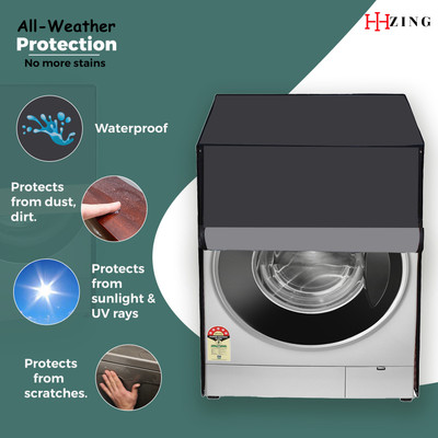 Hizing Front Loading Washing Machine  Cover(Width: 73 cm, Grey)