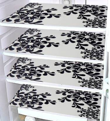 REVEXO Fridge Mat(Width: 30 cm, White, Black)