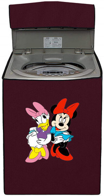 Delideal Top Loading Washing Machine  Cover(Width: 62 cm, Maroon)