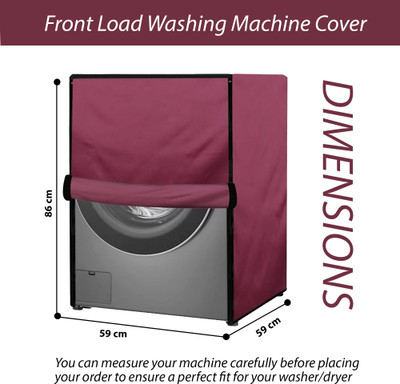 tag24 Front Loading Washing Machine  Cover(Width: 59 cm, Maroon)